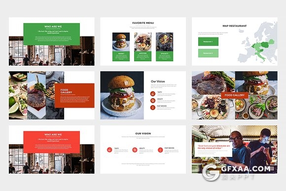 32页西式餐饮美食展示PPT模板 - 顶尖PPT