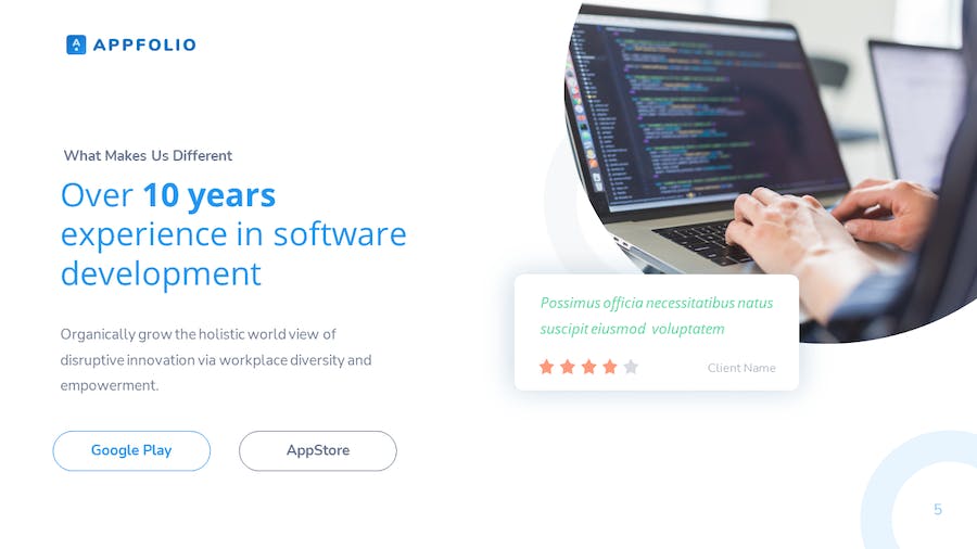 APP开发宣传展示应用程序使用量分析统计PPT模板 - 顶尖PPT