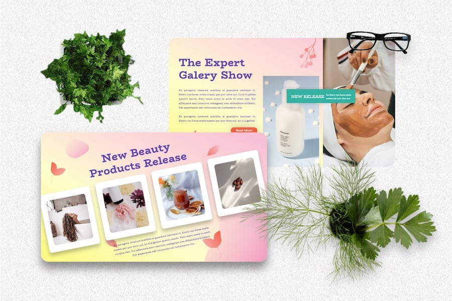 美容产品护肤推介展示讲述Keynote模板 - 顶尖PPT