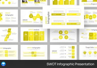 SWOT信息图形keynote模板 - 顶尖PPT