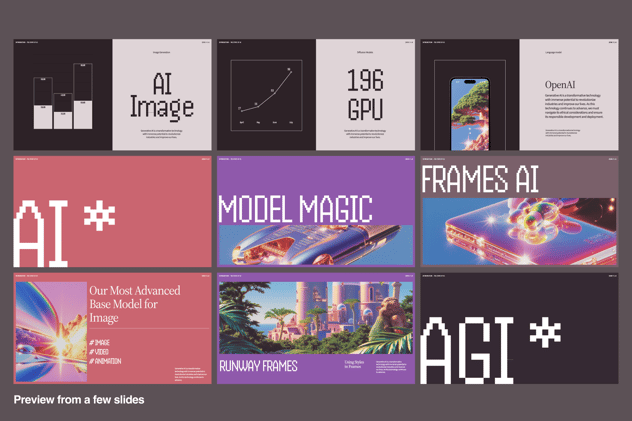 生成时AI技术演讲主题keynote模板 - 顶尖PPT