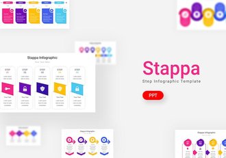 数据统计可视化展示信息图形PPT模板 - 顶尖PPT