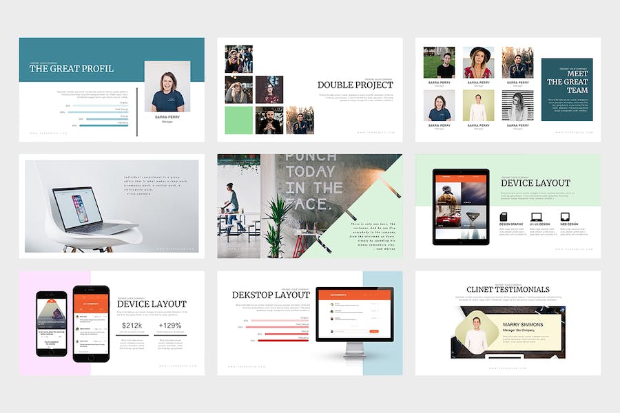 多功能商业融资计划书Keynote模板 - 顶尖PPT