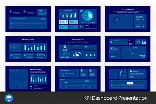 KPI业绩指标监测系统Keynote模板 - 顶尖PPT