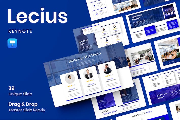 蓝色简约大气商业计划年计划总结项目合作推广通用keynote模板 - 顶尖PPT