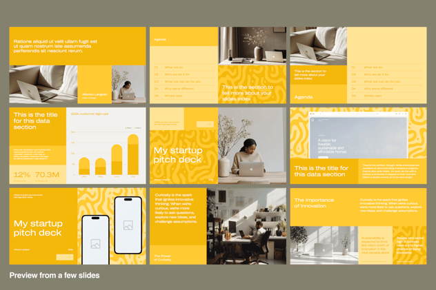 涂鸦-风格极简商务办公keynote模板 - 顶尖PPT