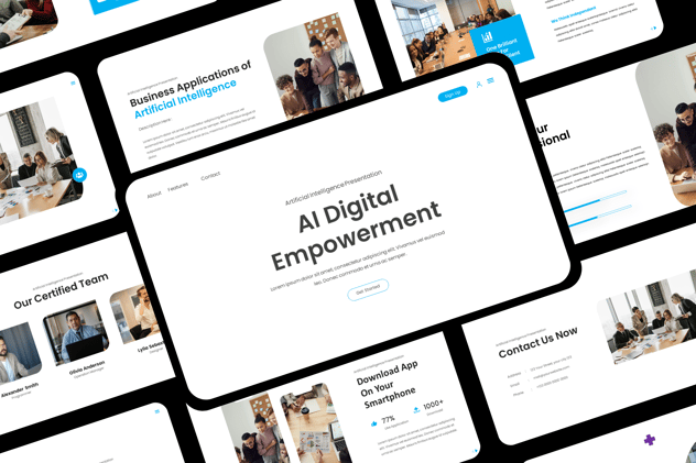 人工智能技术创新方案展示PPT模板 - 顶尖PPT