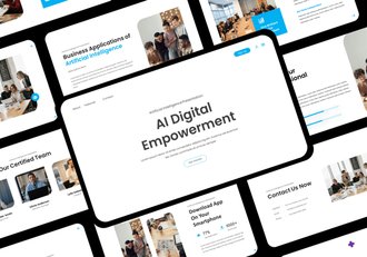 人工智能技术创新方案展示PPT模板 - 顶尖PPT