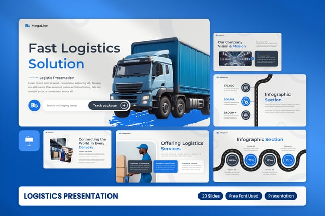物流寄递快递行业keynote模板 - 顶尖PPT