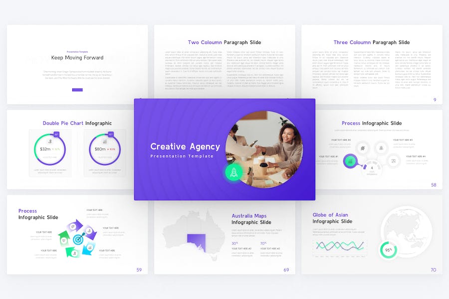 创意机构团队介绍项目合作keynote模板 - 顶尖PPT