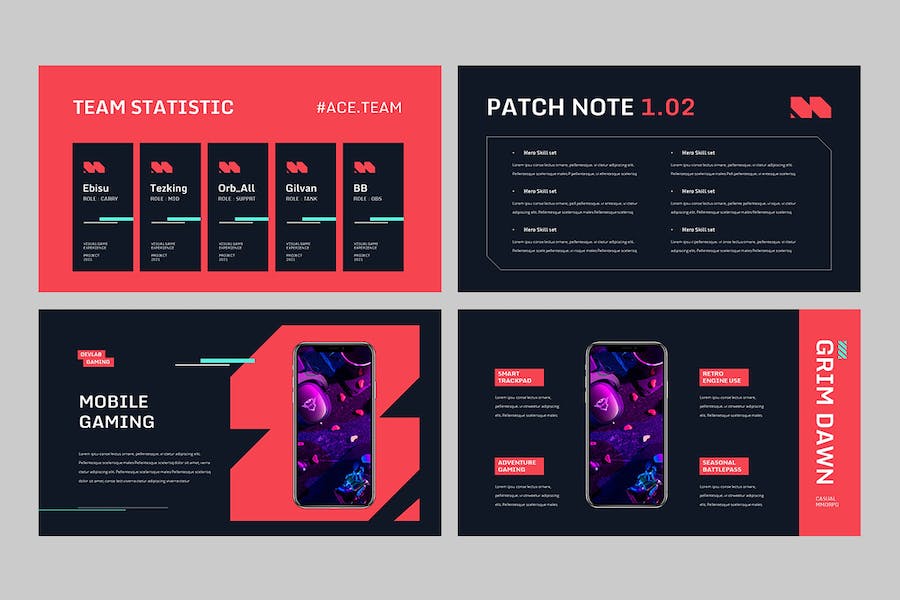 电子竞技游戏科技行业推广Keynote模板 - 顶尖PPT