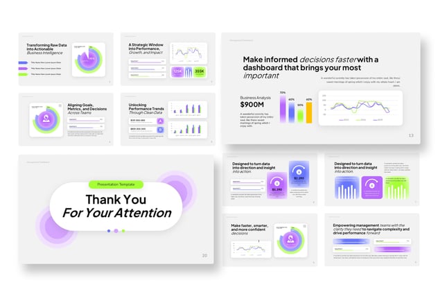 渐变色工作计划总结keynote模板 - 顶尖PPT