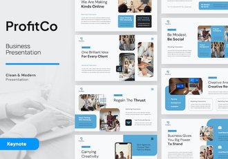 蓝色企业数字营销推广方案策划Keynote模板 - 顶尖PPT