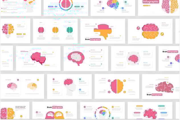 大脑信息图形PPT模板 - 顶尖PPT