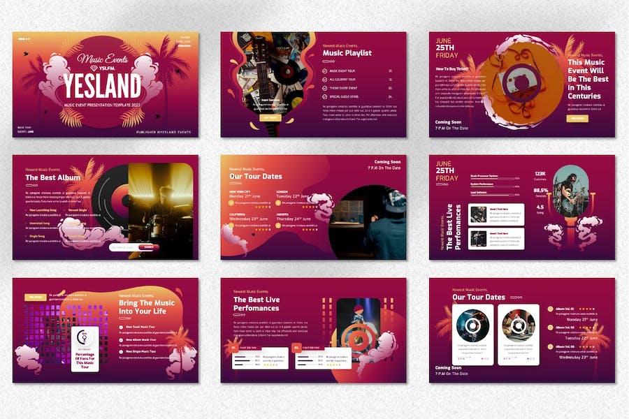 音乐活动策划推广营销方案Keynote模板 - 顶尖PPT