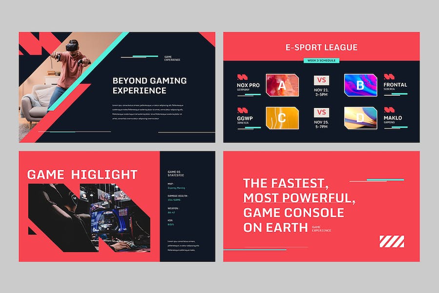 电子竞技游戏科技行业推广Keynote模板 - 顶尖PPT