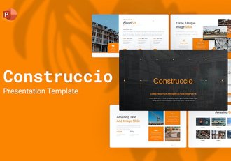 国外建筑公司工程施工PPT模板 - 顶尖PPT