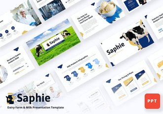 奶牛场牛奶生产与数据汇报PPT模板 - 顶尖PPT