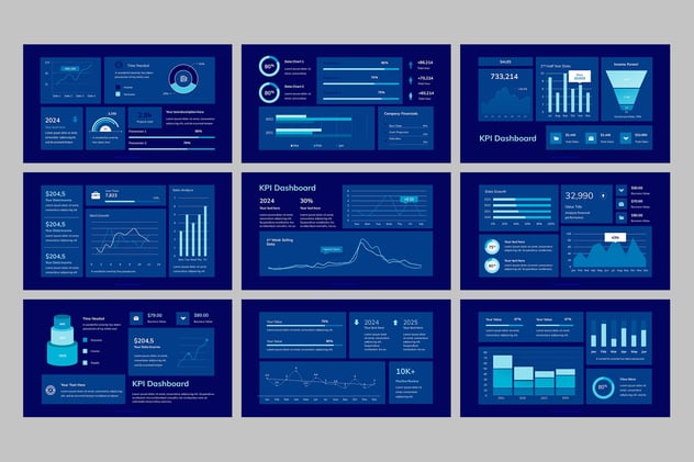 KPI业绩指标监测系统Keynote模板 - 顶尖PPT