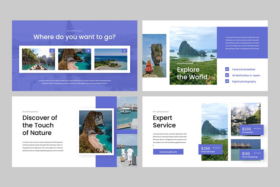 旅游度假景点推介宣传PPT模板 - 顶尖PPT