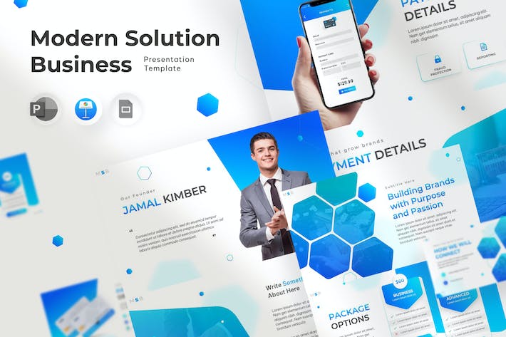 现代解决方案商务创新Keynote模板 - 顶尖PPT