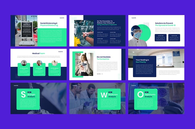 流感疾病与病毒治疗防护PPT模板 - 顶尖PPT