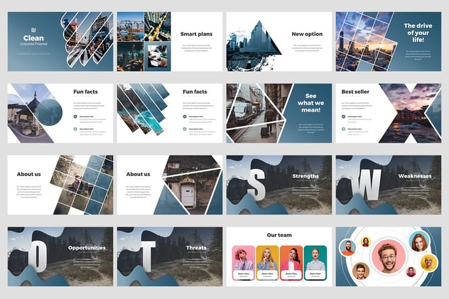 稳重大气商务企业提案动画PPT模板 - 顶尖PPT