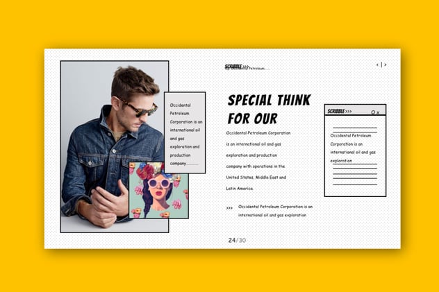 涂鸦风格报纸杂志keynote模板 - 顶尖PPT