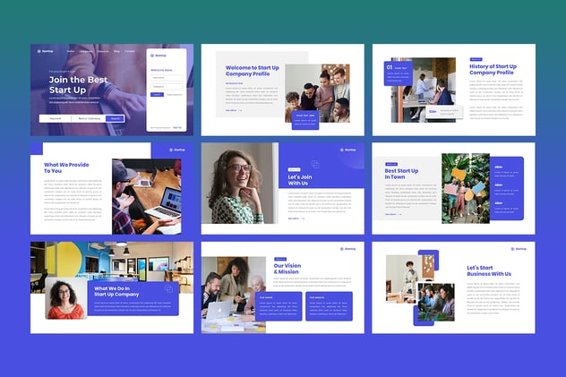 项目启动创意业务PowerPoint模板 - 顶尖PPT