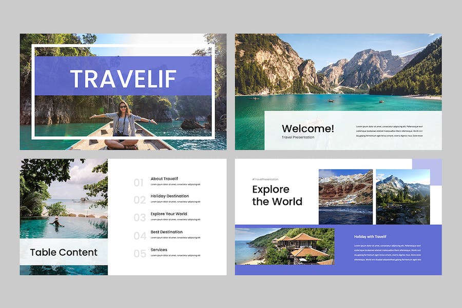 旅游度假景点推介宣传PPT模板 - 顶尖PPT