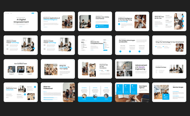 人工智能技术创新方案展示PPT模板 - 顶尖PPT