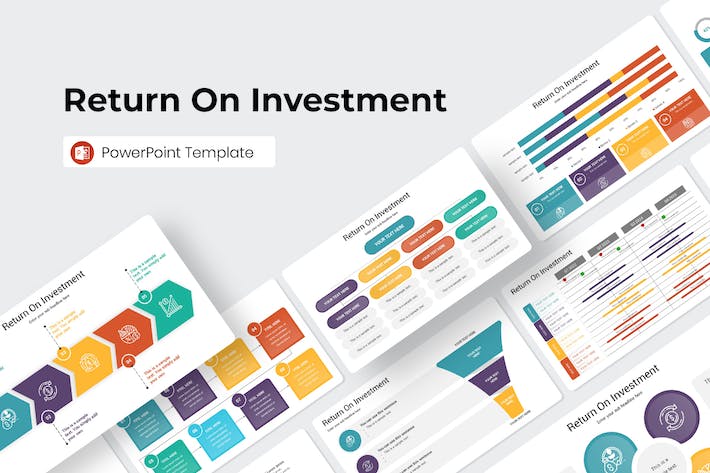 投资回报率图形图表PPT模板 - 顶尖PPT
