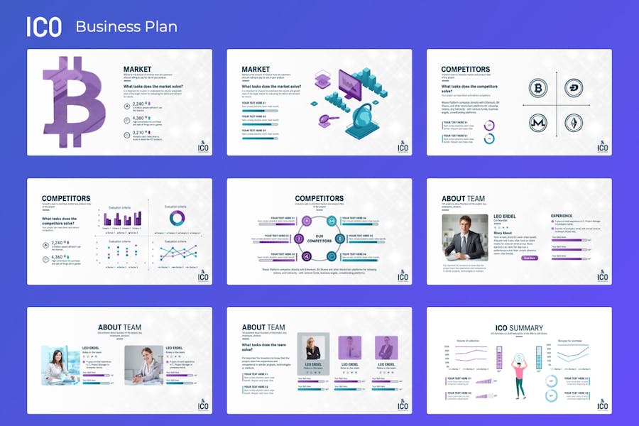 专业区块链项目融资PPT模板 - 顶尖PPT