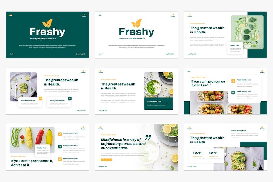 健康食品讲述展示营养应用传播PPT模板 - 顶尖PPT