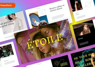 时尚艺术展览作品展示PPT模板 - 顶尖PPT