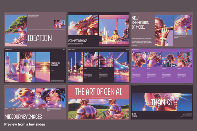 生成时AI技术演讲主题keynote模板 - 顶尖PPT