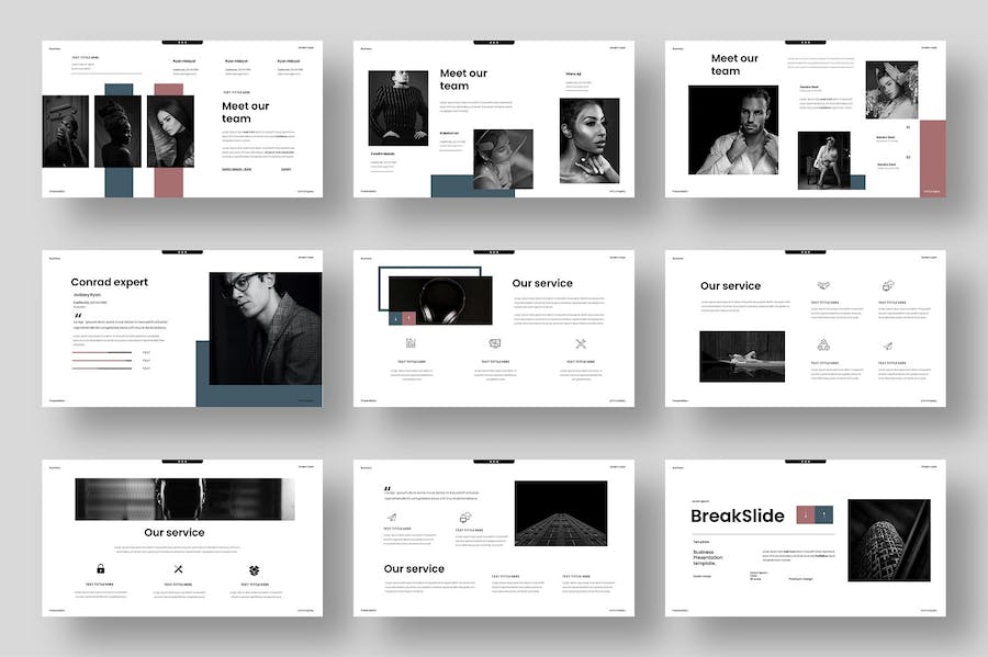 简约商业商务风格国外PPT模板 - 顶尖PPT