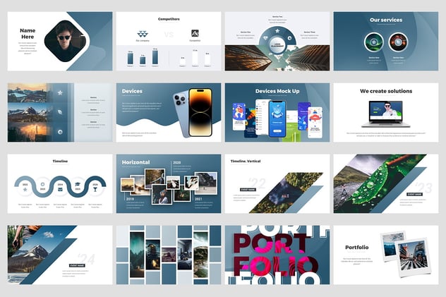 稳重大气商务企业提案动画PPT模板 - 顶尖PPT