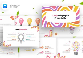 创意彩色灯泡图形keynote模板 - 顶尖PPT