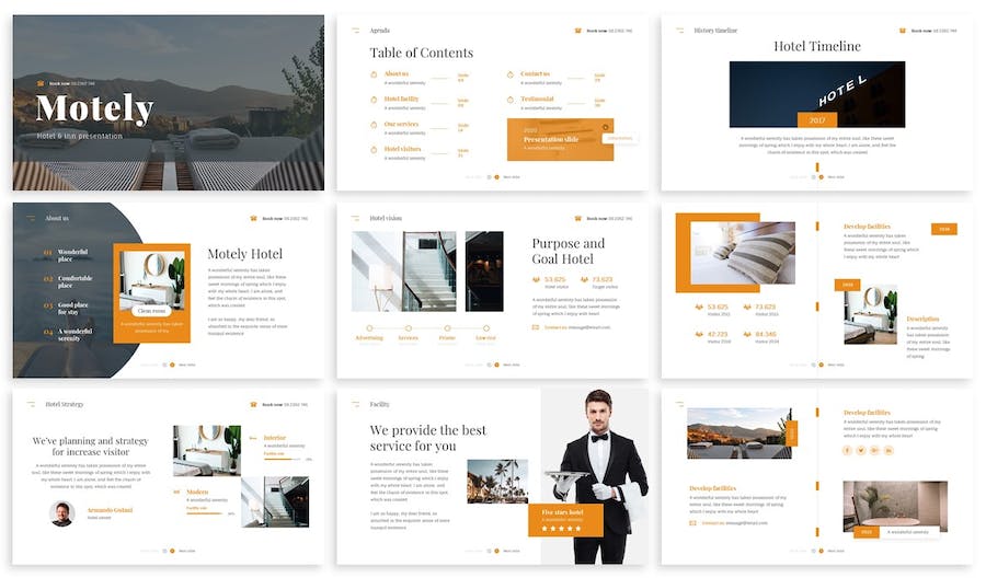 酒店品牌推广宣传PPT模板 - 顶尖PPT