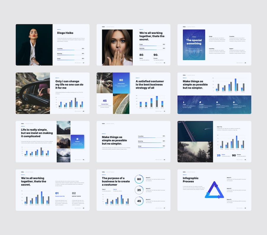 创意简约风格商务多用途keynot模板 - 顶尖PPT