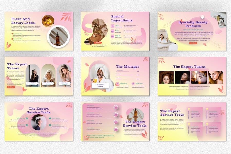 美容产品护肤推介展示讲述Keynote模板 - 顶尖PPT