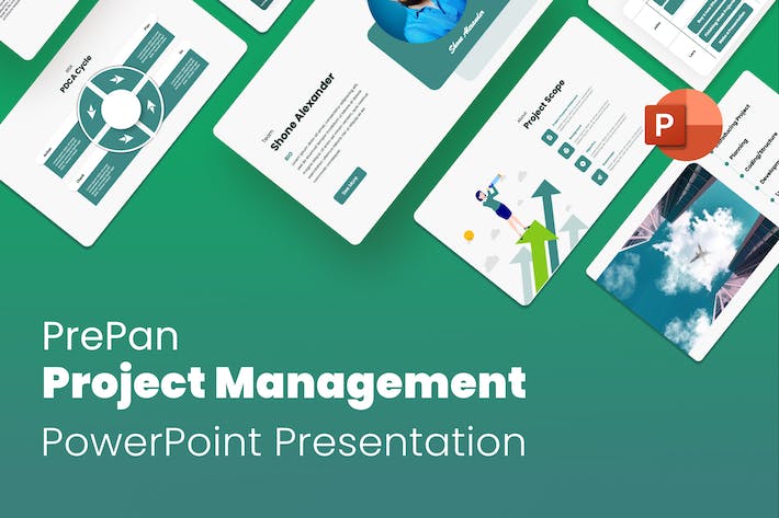 蓝色项目管理流程演示汇报PPT模板 - 顶尖PPT