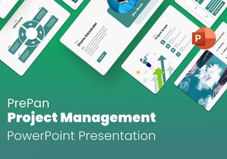 蓝色项目管理流程演示汇报PPT模板 - 顶尖PPT