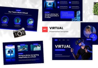 虚拟创意讲述展示设计创新PPT模板 - 顶尖PPT