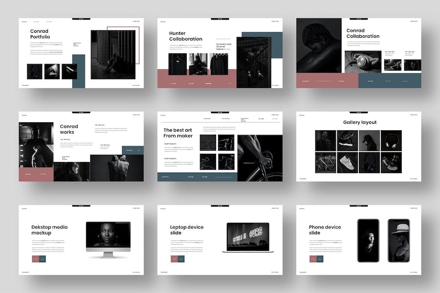 简约商业商务风格国外PPT模板 - 顶尖PPT