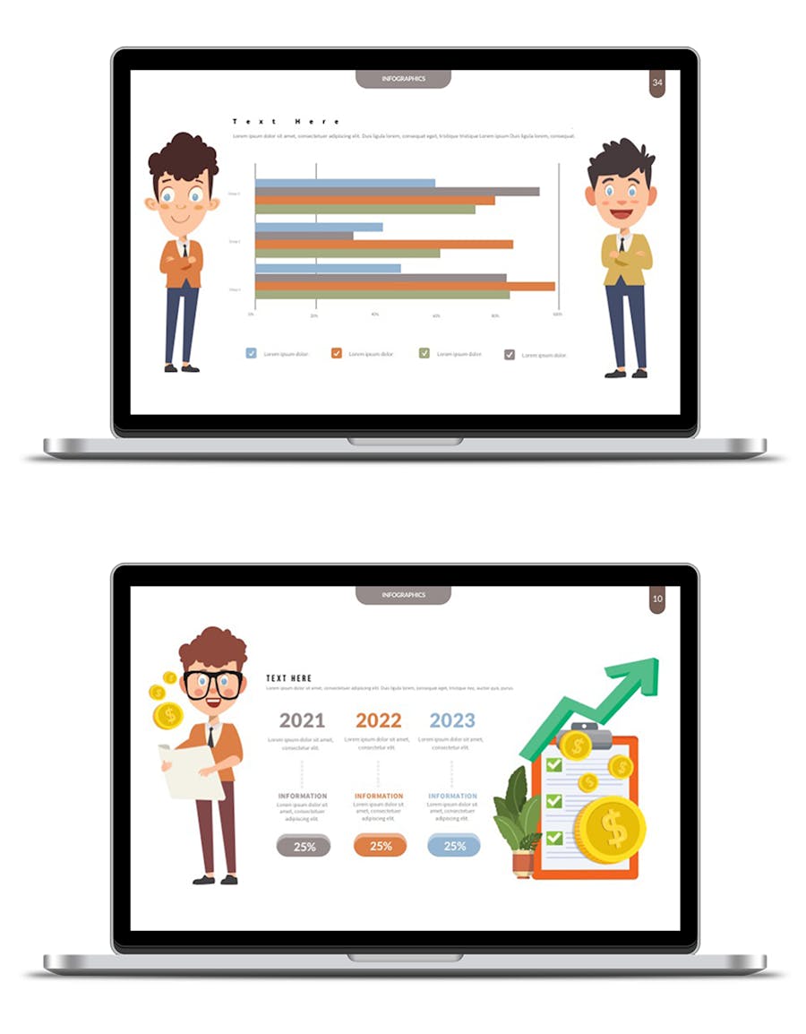 SWOT插画图形分析Keynote模板 - 顶尖PPT