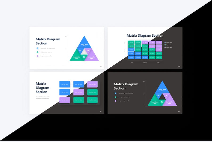 彩色表格数据PPT模板 - 顶尖PPT