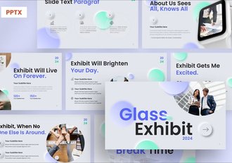 形态设计玻璃质感PPT模板 - 顶尖PPT