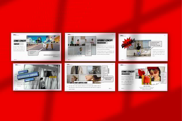 涂鸦风格报纸杂志keynote模板 - 顶尖PPT